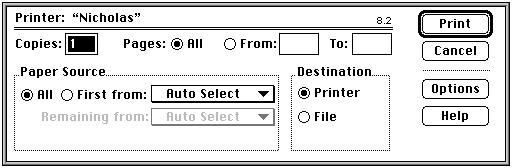 Page Setup Opens the Page Setup dialog box (yours may look different): For information about page setup options, see the manual that came with your printer.