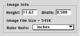 Viewing image file size Image File Size shows how much memory, in kilobytes, the image file will occupy.