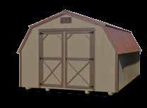 side walls Angled barn style roof gives ample