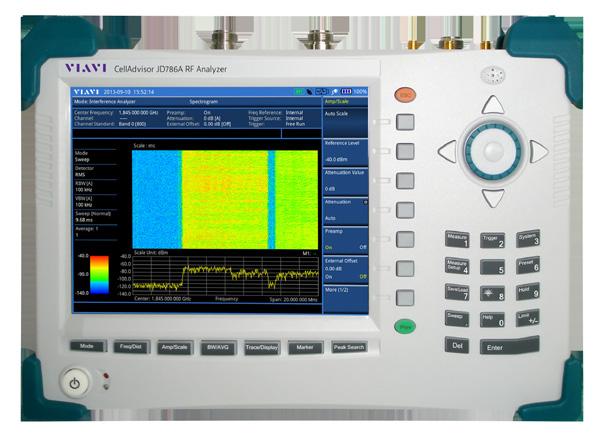 Data Sheet VIAVI Solutions VIAVI CellAdvisor JD786A RF Analyzer Spectrum Analyzer (Standard) accuracy 9 khz to 8 GHz Internal 10 MHz Reference Aging Span ± (Readout frequency x Internal 10MHz
