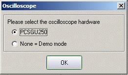 What if the software doesn t find the scope? You may see a pop-up that says you are in Demo mode because the software did not find the scope.
