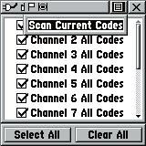 6 Radio Page Scan & Monitor The Code field will go blank when you monitor a channel. Scanlist Options. which channels/codes to scan.