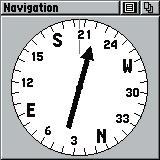 Navigation Page Main Page CDI Scale Navigation Page with Course Pointer and Course Deviation Indicator (CDI) Scale active. Navigation Page with Bearing Pointer and Big Compass.