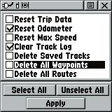 The Option Menu for this page provides the following options: Reset, Big Numbers, and Restore Defaults. To program a data field: 1.