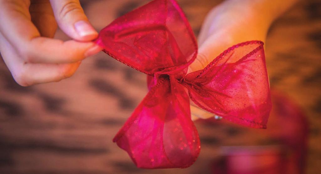Create the bow. While the Mickey dries, choose your ribbon.