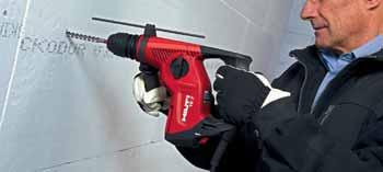 Rotary hammer TE 7 Drilling and Demolition Drilling and hammer drilling in concrete and masonry Occasional drilling in wood and steel with optional