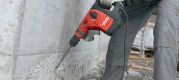Rotary hammer TE 40 Drilling and Demolition Hammer drilling in concrete, masonry and natural stone (recommended diameter range: 14 to 24 mm) Light chiseling work