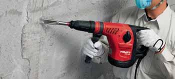 Combihammer TE 50 Drilling and Demolition Hammer drilling in masonry, concrete and natural stone 16-25 mm) Penetrations in masonry using percussion core bits 68 mm dia.