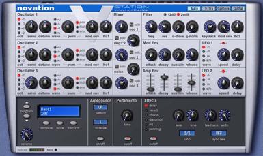 V-Station Main Panel V-Station MAIN panel The V-Station s MAIN panel is laid out like a conventional analogue synthesizer: The design is based on the V-Station s hardware brother, the K-Station and