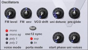 Oscillator Extras Oscillators The Oscillator Extra controls are: FM LEVEL Knob The V-Station allows simple FM synthesis to be performed.