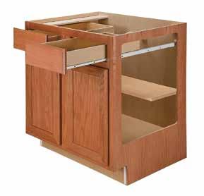 integrated into the hinge cup, 110 opening, lifetime warranty Full-length, four-sided /8" solid wood dovetail drawer with 3/16" plywood bottom Soft-close