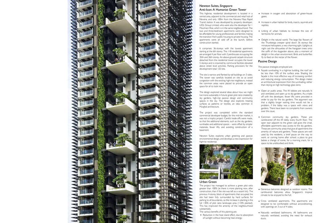 Newton Suites Residential Tower 60 Newton Road Singapore Architects WOHA Architects Pte Ltd / R Hassell, W M Summ Singapore Clients UOL Development Singapore Commission 2003 Design 2003-2004