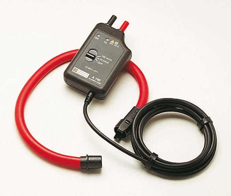 Flexible probes for AC current AmpFLEX TM series AmpFLEX series These flexible current probes are as at home measuring low AC currents of a few hundred ma as they are measuring high currents of