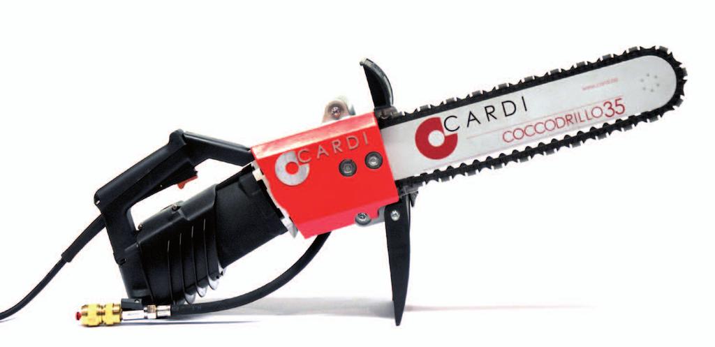 CD35.35 ELECTRIC DIAMOND CHAINSAW WET CUT OF CONCRETE AND MASONRY EL SOFT START PRCD The COCCODRILLO35 is the first chainsaw powered by a single-phase electrical motor, able to cut in wet concrete,