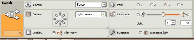 This means we have to make a decision based on the output of the light sensor.