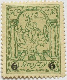Glossary 6 Polish eagle Finally, a 2 grosze overprint was issued for the delivery of printed matter.