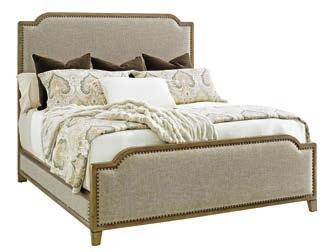 BEDROOM 562-133C Driftwood Isle Woven Platform Bed 5/0 Queen 65.5W x 88.5L x 61.25H in. Woven headboard, footboard and side rails, exposed wooden feet. Headboard 65.5W x 3.5D x 61.25H in. Footboard 65.