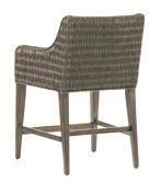 Shown in 507771 561-885-01 Milton Host Chair 28W x 29.25D x 47.75H in. Arm 25H in. Seat 23.5W x 20D x 19H in. Decorative 1/2 inch diameter nailhead trim in antique brass finish.