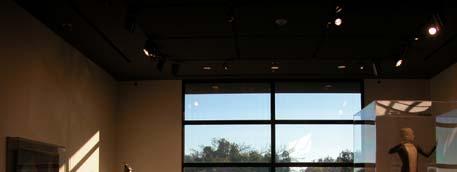 South-gallery at the Amon Carter Museum with direct sun, November 28, 2003, at 3:40 PM.