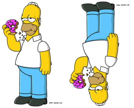 Homer Reflected The Homer on the right was obtained by reflecting the Homer on the