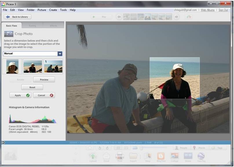 BASIC EDITING: MAKING YOUR PICTURES LOOK BETTER! Lets say I ve been asked for a photo of me and I really like the one on the beach with Jim But, I just need the picture of me.