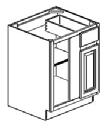(formula: depth of cabinets on opposing wall (blind door opening + outside cabinet stile + for functionality) B: Maximum pull for Square Corner
