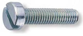 MACHINE SCREWS Classic Fasteners Cheese Head - Slot STEEL, SLOTTED HEAD Stainless and Chrome screws below have polished heads. Length is measured from under head.