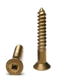 SCREWS Classic Fasteners Wood Screws COUNTERSUNK - Square drive SOLID BODY, CUT THREAD Length is measured from top of head.
