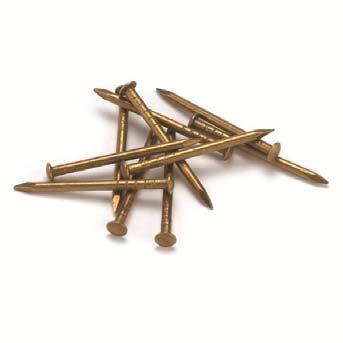 NAILS & ROVES Classic Fasteners ESCUTCHEON PINS SOLID BRASS Brass Nails English Standard Wire Gauge (SWG) Gauge SWG Metric Length Head OD per 100 m m 17G 1.5mm 3/8 3.0 $ 3.65 1/2 $ 4.40 3/4 $ 5.
