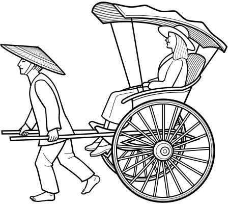 11. RICKSHAW RATES While in Japan, the Amazing Race contestants have to take a 15-km rickshaw ride. A rickshaw is a carriage pulled by a person.
