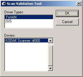 Starting the Scan Validation Tool 1. Select Start>Programs>Kodak>Document Imaging>Scan Validation Tool.