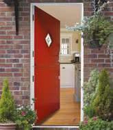 ] A stable door is the ideal solution for a back door, yet is also suitable for a front door too.