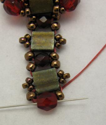 53. Weave through the 4MM bead.