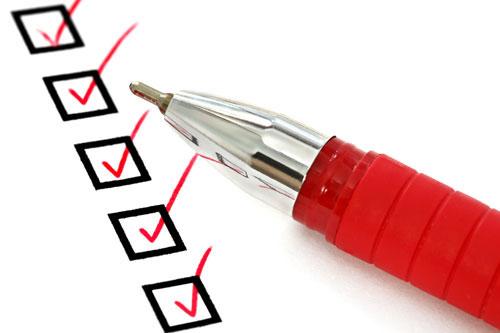 Completing the Checklist Implementation Checklist vs.
