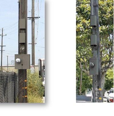 likelihood that cabling will appear cluttered or bend outward from the pole and further away from the enclosure.
