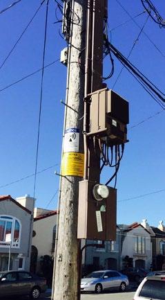 RF WARNING STICKER AND NODE ID Utilize the smallest and lowest visibility (e.g. yellow instead of blue) radio-frequency (RF) warning sticker required by government or electric utility regulations.