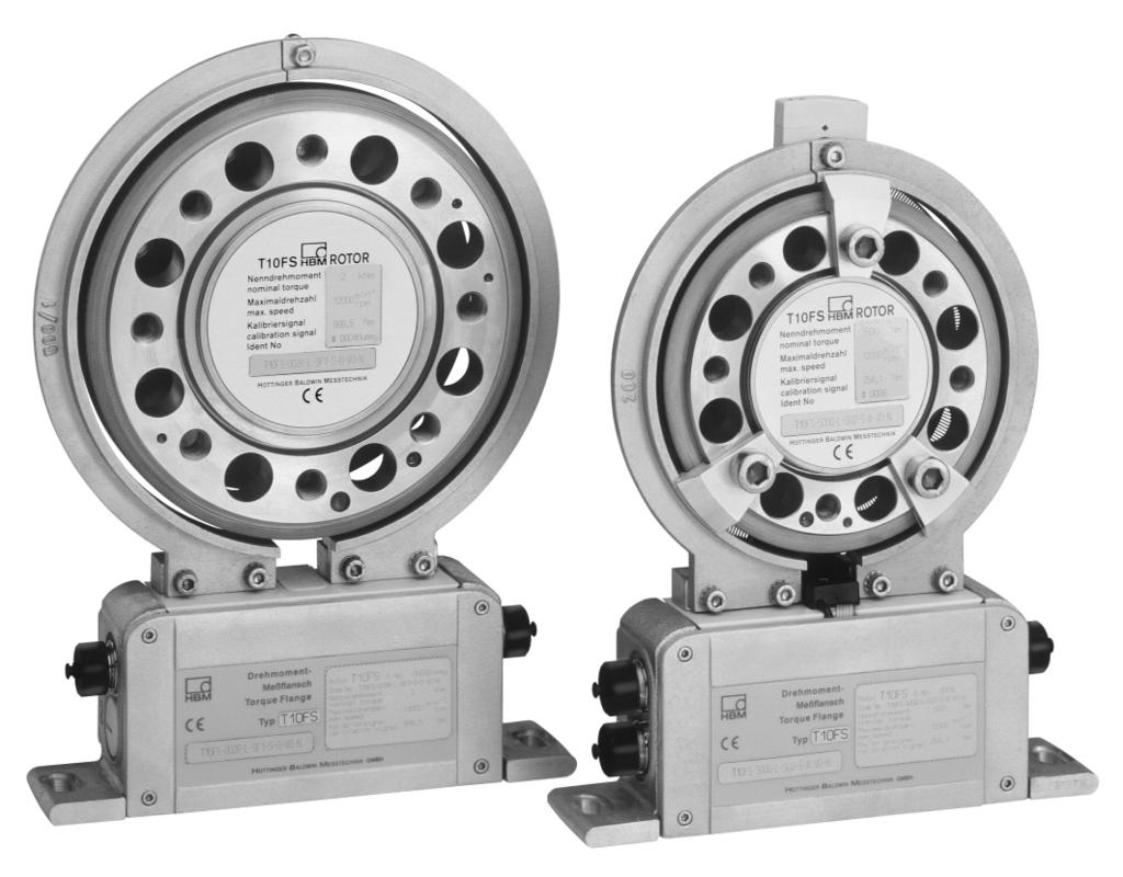 T10FS Torque Flange Data Sheet Special features Nominal (rated) torques: 100 NVm, 200 NVm, 500 NVm, 1 knvm, 2