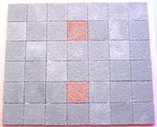 Glue the floor tiles shown.