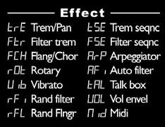 Chapter 2: Presets Effect: The 8 Parameters Of the 3 sections that make up a preset Effect, Amp and Delay the Effect section controls the beat-synched modulation and filter effects.