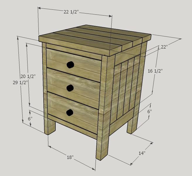 Introduction This plan makes a chest of drawers from 2 by 4s and 2 by 6s for the top. The cabinet is 22 ½ inches at the widest point, 22 inches deep and 31 inches high.