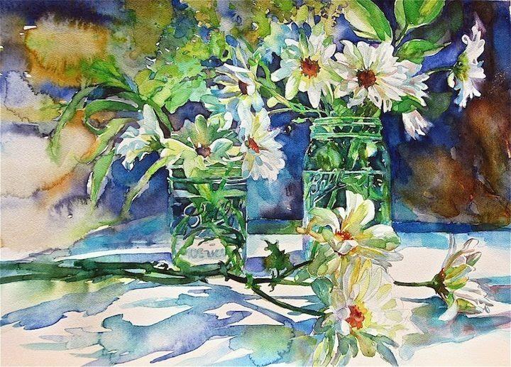 Susan Keith Joy Comes in the Morning, 2016 Watercolor on Hot Press Paper 22 in 36 in I absolutely love still life.