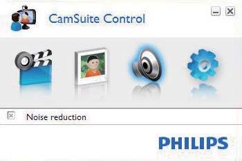 al Philips CamSuite pentru a accesa un panou de setări.