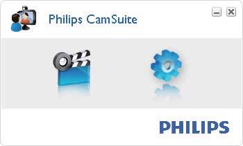 După ce instalaţi Philips CamSuite, puteţi face dublu clic pe pictograma Philips CamSuite de pe bara cu instrumente Windows pentru a accesa panoul de control Philips CamSuite.