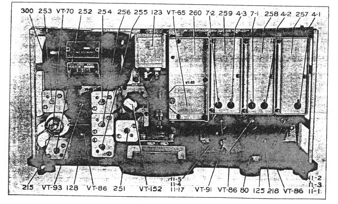 Figure 6-1 Radio Receiver BC-348-(*) or BC-224-(*) -- Top View of Chassis
