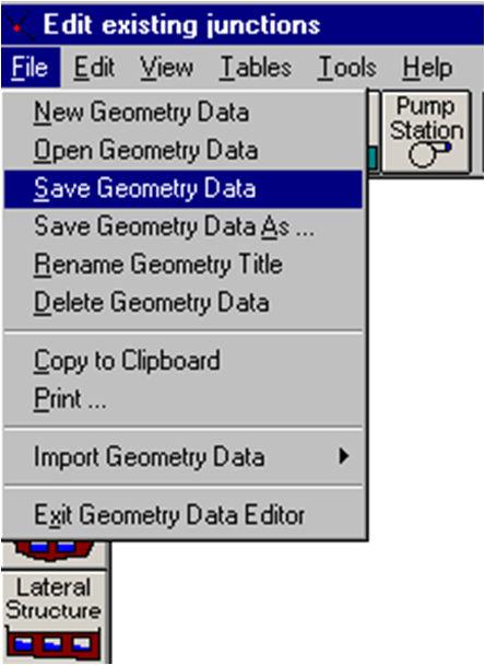 Entering Cross Section Data After entering geometry data, it is