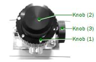 If not, align the 2 nd largest white dot on the knob 1 with the small black dot (reference mark) on the column. (See Fig. 3 for reference) b.