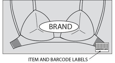 PARTNER SUPPLY CHAIN REQUIREMENTS MANUAL: BRAND PACKAGING FOR APPAREL AND ACCESSORIES BRAS AND SWIMSUIT TOPS - FOLDING Bras and Swimsuit Tops Bras, swimsuit tops, shapewear Folding Instructions: 1.