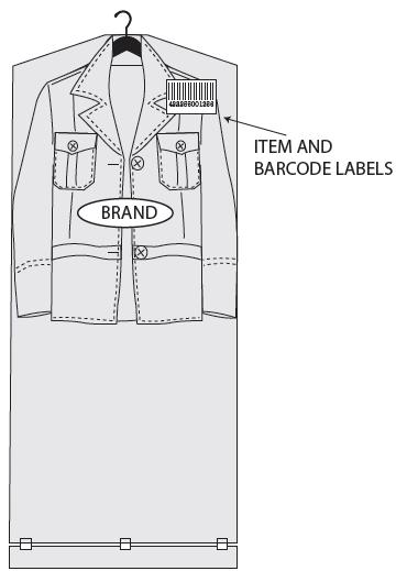 PARTNER SUPPLY CHAIN REQUIREMENTS MANUAL: BRAND PACKAGING FOR APPAREL AND ACCESSORIES OUTERWEAR - HANGING Outerwear Trench coats, faux fur, leather and suede, wool, capes, heavyweight Hanging