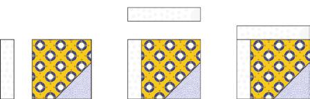 Block and Block Row Sashing Cut (3) 1½" x WOF strips. Subcut (10) 1½" x 8½" rectangles. Inner Border #1 Cut (3) 1½" x WOF strips. Subcut (2) 1½" x 19½" rectangles. Subcut (2) 1½" x 35