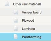 Laminate What manufactured boards are used to support plastic laminate? What special surface finishes do laminate posses? What are the common thicknesses of plastic laminate?